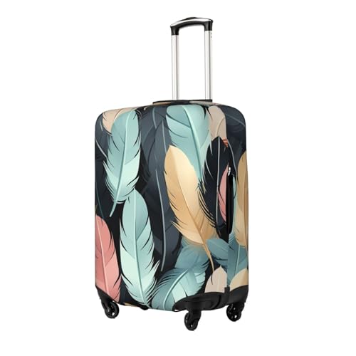 Feather Luggage Suitcase Covers Elastic Washable Travel Luggage Protector Anti Scratch Travel Suitcase Protective Cover For Kid And Adult, Fits 18-32 Inch Luggage2