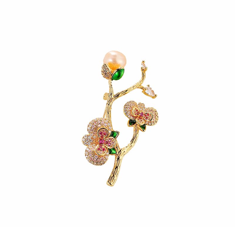 Spilla con perle gioielli per donne moda gioielli regalo di Natale moglie mamma fidanzata, anniversario compleanno gioielli raffinati regali per lei NO11580, metallo, perla