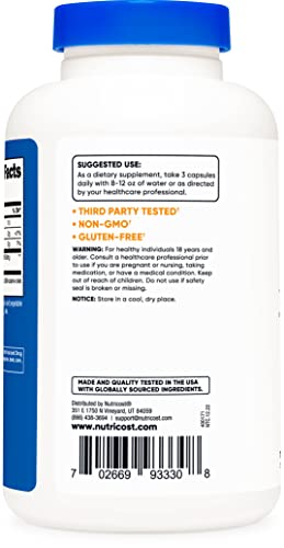 Nutricost Glucomannan 1,800mg Per Serving, 180 Capsules - Natural Fiber Source, Non-GMO, Gluten Free - Image 4