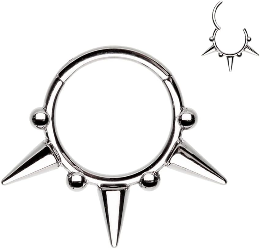 Pierced Owl 16GA ASTM F-136 Implant Grade Titanium Internally Threaded CZ Crystal Multi Petal Flower Flat Back Stud - Image 2