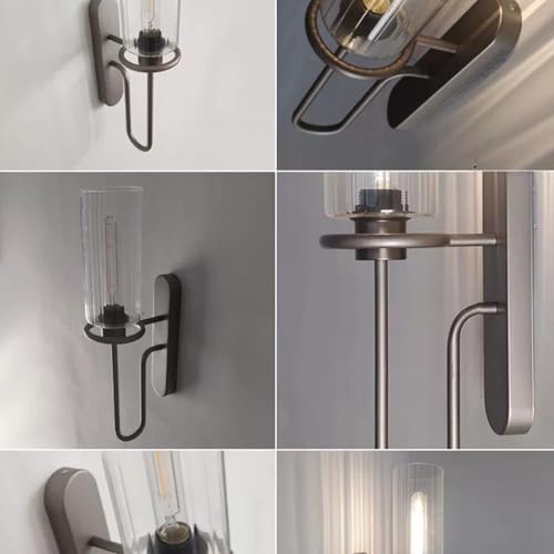Lámpara de pared interior moderna negra para iluminación de pasillos 4