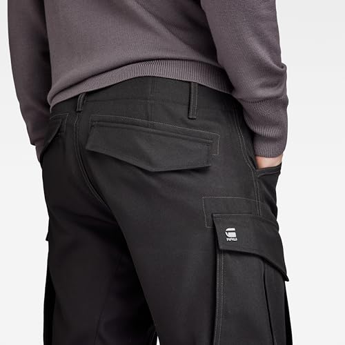 G-STAR Raw Men's Rovic Zip 3D Straight Tapered Fit Cargo Pants,Dark Black,30W x 32L3