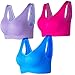 Damen Sport BH 3 Stück V Ausschnitt Tube Top BH Nahtlos Gepolstert Camisole Bandeau Sport-BH Schlaf-BH Elastischen Fitness Bra