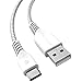 Price comparison product image TECHGEAR High Durability Braided USB C Charging Data Cable (1m/3.3ft) for USB Type-C Compatible with iPad Pro 11" 12.9" 13" 2025-2018, Mini 7/6, iPad Air 11"/13"/4th/5th 10.9", iPad 10th/11th - White