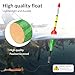 QualyQualy Lighted Fishing Slip Bobber 4-5Pcs Wood/EVA Fish Float + 8-10Pcs Glow Sticks, Night Fishing Light Up Slip Bobber for Crappie Bass Panfish Catfish Walleye