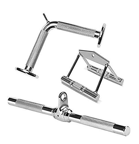 Solid V Shaped Tricep Press Down Bar, LAT Bar and Seated Rowing Handles (Combo) (B09HP1PK83) Amazon Price History, Amazon Price Tracker