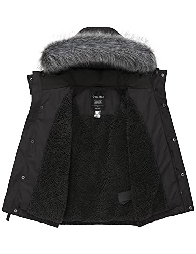 wantdo Boys' Winter Coat Waterproof Puffer Coat Warm Fleece Jacket3