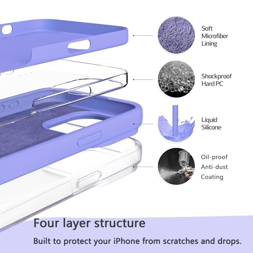 Image of iPhone 11 Pro Case Silicone,Soft Microfiber Lining(Light Purple)
