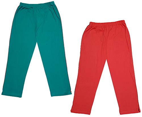 Image of indi weaves Girls Super Soft Cotton Solid Capri Pants Pack of 2