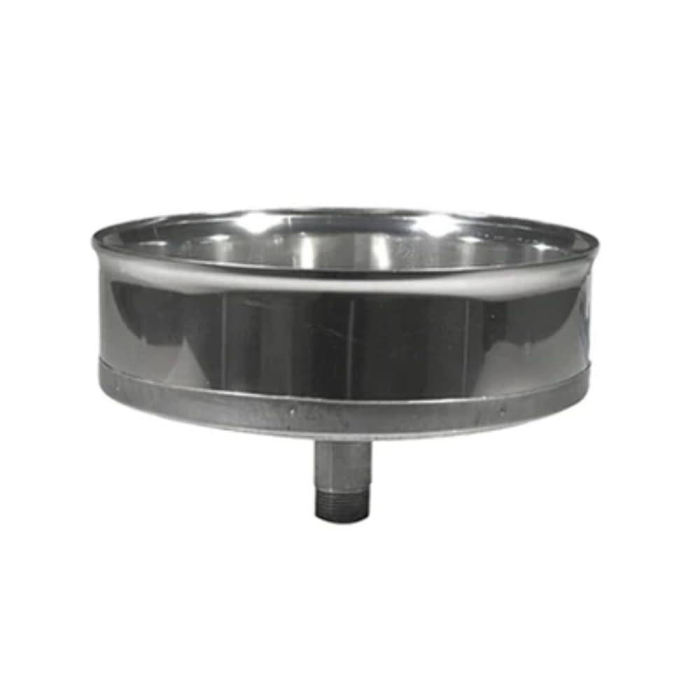 DIANFLEX_8033408048734 Bouchon de Fermeture en Acier avec Purge pour conduits de fumée 130 mm, Multicolore