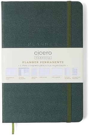 Planner Permanente Ciceros Caderneta Clássica 14X21 Verde Oliva, ...