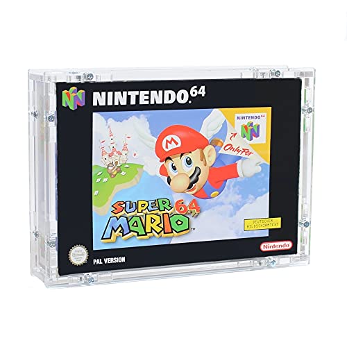 Verschraubtes Case aus Acrylglas für ein Nintendo N64 Spiel in OVP/Schutzbox/Protector/UV-Schutz/Transparent/Games - Zeigis® Cover