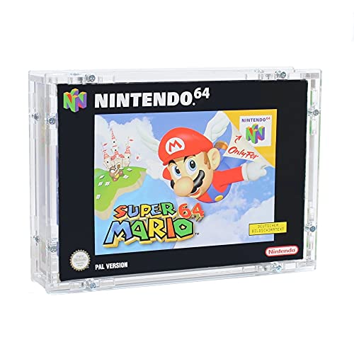 Verschraubtes Case aus Acrylglas für ein Nintendo N64 Spiel in OVP/Schutzbox/Protector/UV-Schutz/Transparent/Games - Zeigis®