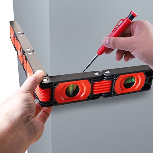 Règle de niveau à bulle pliable extensible pour aligner les angles difficiles