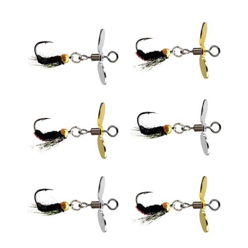 Luckxing Biomimetischer Barschangelköder, 6 Stück Schwimmköder, Effektive Angelköder für Barsche