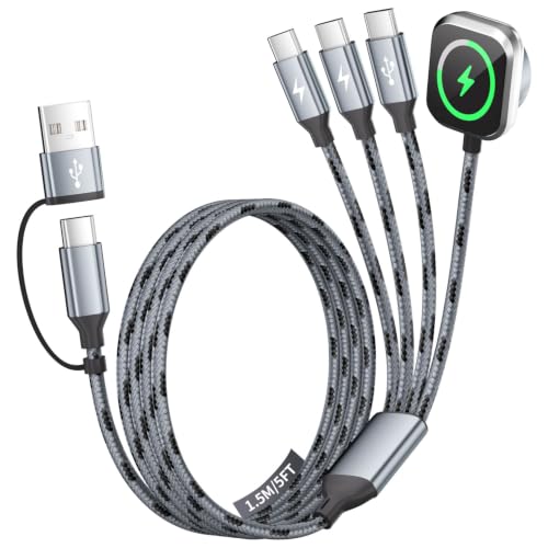 Multi Charging Cable for iWatch Charger, 5FT Travel Essentials