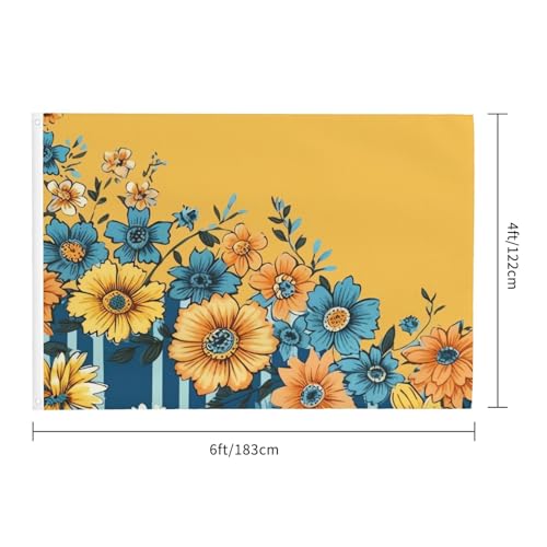 Drapeau extérieur anti-vent et robuste 1,2 x 1,8 m oeillets laiton durables