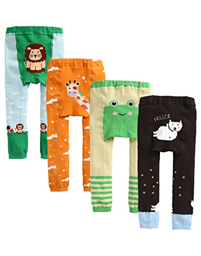 VAENAIT BABY 6-24Months Baby Infant Toddler Girl Boy Unisex Soft Stetchy Funny Leggings Tights Pants Multi Pack