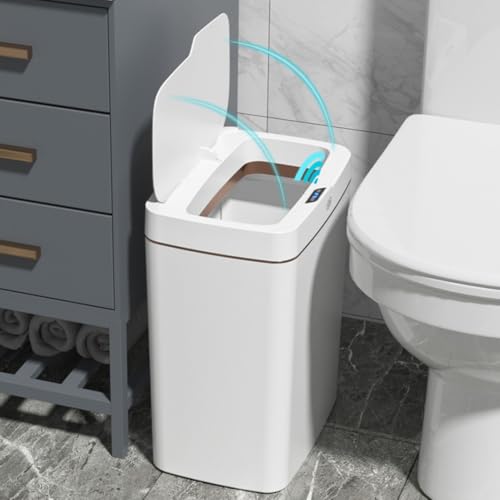 Cubo de basura para grietas con sensor que elimina tocar tapas sucias 4