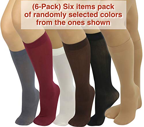 Image of ToBeInStyle Womens Pack of 6 Knee High Trouser Professional Socks