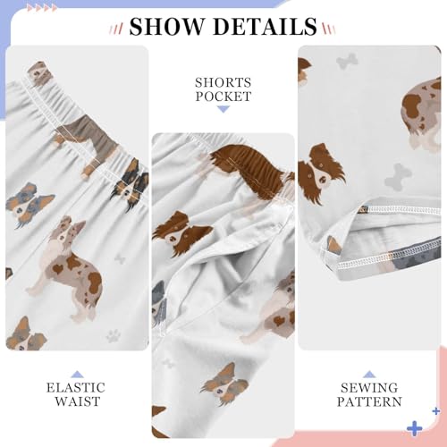 Boys' Pants Dog Border Collie Cute Animal Long Bottoms Jogger Pants Elastic Waist Trousers with Pockets S-XL4