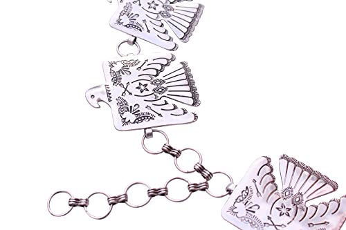 Western Metal Concho Thunderbird Fashion Waist Belt No. 332