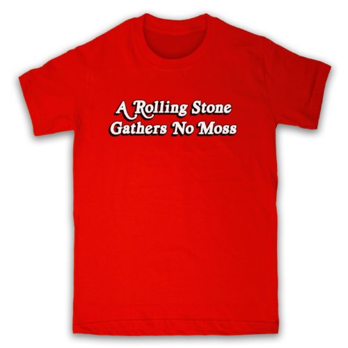 T-shirt A Rolling Stone Gathers No Moss vêtement homme mode décontractée