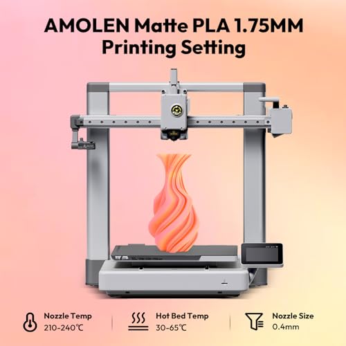 Image of AMOLEN Matte PLA 3D Printer Filament, Dual Color Peach Gold PLA Filament 1.75mm Smooth Finish Color Change 3D Printing Filament 1.75mm, 1KG /2.2lb