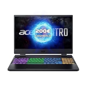 Acer Nitro 5 (AN515-58-797Q) Gaming Laptop | 15,6″ FHD 144Hz Display | Intel Core i7-12650H | 16 GB RAM | 512 GB SSD | NVIDIA GeForce RTX 4060 | Windows 11 | QWERTZ Tastatur | schwarz