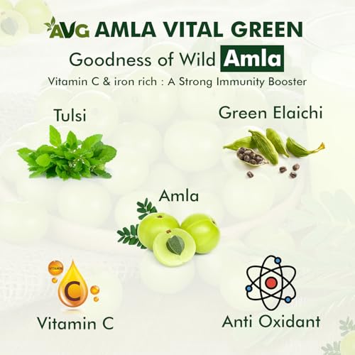 Image of AVG Amla Vital Green Juice (1000ml, Pack of 2) Amla Juice from Fresh & Green Amla, Packed with Immunity Boosting Vitamin C, Natural Antioxidant & Detox