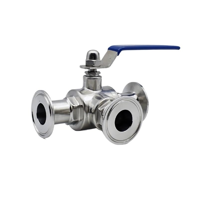 Trójdrożny zawór przełączający ze stali nierdzewnej 304 Złącze zaciskowe 3/4 "-2" Przemysłowa złączka rurowa(T-port,25mm Ferrule 50.5)
