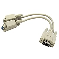 Algopix Similar Product 5 - DB9 Serial Y Adapter DB9 Male to Dual