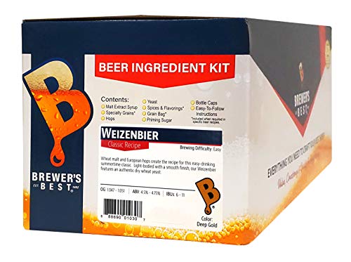 Best Home Brew Wheat Beer Kit for Crafting Perfect Hefeweizen at Home 4 Brewer's Best Weizenbier Beer Ingredient Kit