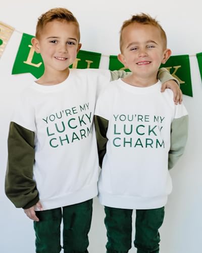 Holland Ave Lucky Charm | Toddler Kids St. Patricks Day Outfit | Boy St. Patricks Day Sweatshirt2