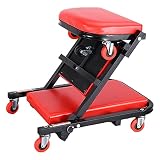ARCH Rollbrett Und Sitz, Autowerkstatt, 2-in-1-Crawler & Hocker-Sitzgarage-Werkstatt Mit Festnadel Und Flexibler Universalläufer, Autokrescher Für Zuhause