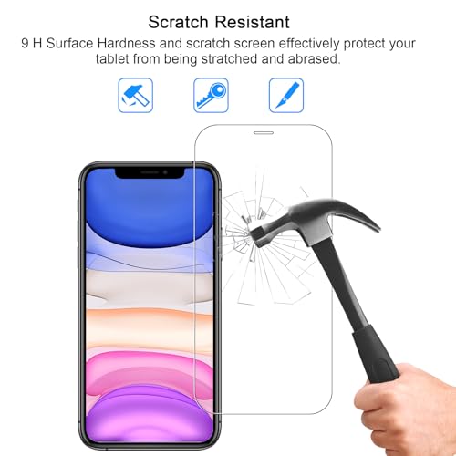 SIBEITU 3 Pack Screen Protector for iPhone 11 with 3 Pack Camera Lens Tempered Glass Protector, 6.1 Inch Tempered Glass HD Clear 9H Hardness for iPhone 11, Case Friendly, No Air Bubbles