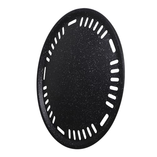 ULTECHNOVO sartén asadera ovalada con tapa rejilla del horno suministros para mini panqueques fabricante de galletas anillos de huevo a la plancha crepe tostiarepa saj Acero inoxidable Black