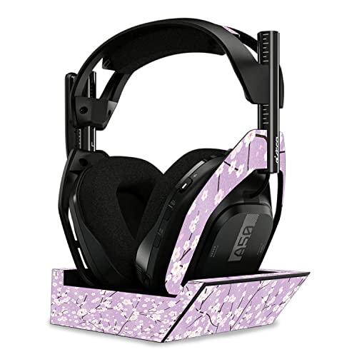 Image of MightySkins Glossy Glitter Skin Compatible with Astro A50 Wireless Headphones + Base Station (Gen 4) - Sakura Purple | Protective, Durable High-Gloss Glitter Finish | Easy to Apply | Made in The USA