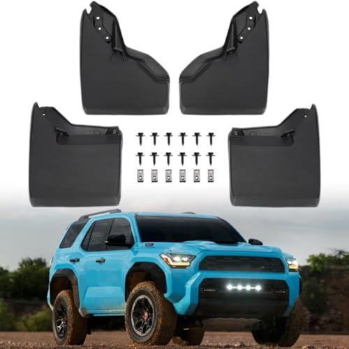 Image of Mud Flaps Compatible with 2025 2026 Toyota 4Runner (Normal) No-Drill Front & Rear Side 4PCS Mud Splash Guard 6th Gen 4 Runner Accessories (NOT for TRD PRO, Trailhunter)