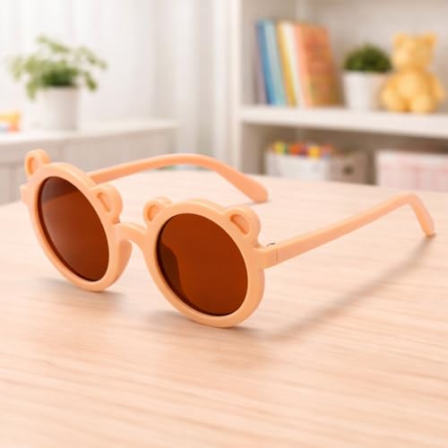 Image of SYGA Kids Goggles, UV Protection Eyewears with Round Shape Monkey Style, Suitable for Age 3 to 8 Years