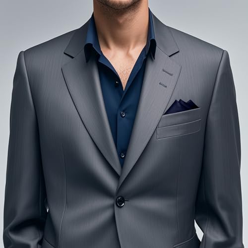 Image of Men's Pocket Square, Solid Color Boys Handkerchiefs for Men Wedding Party