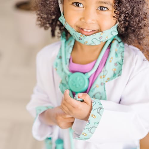 Melissa & Doug Doctor Costume Dress-Up Set for Kids (8-Piece) – Pretend Play Outfit with Stethoscope, Coat & Accessories – Role Play Toys for Boys & Girls Ages 3+3