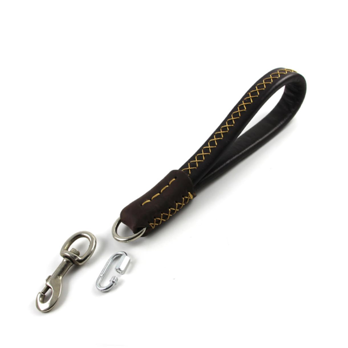 Corde de traction courte haut de gamme en matériau souple Beavorty 25 cm marron