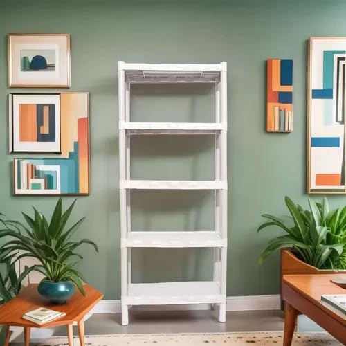 Estante Plástica Branca 5 Prateleiras Organizador