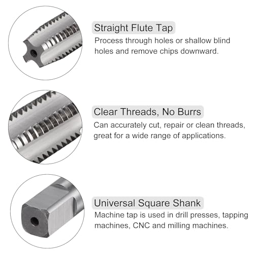 QUARKZMAN 2-teiliges Gewindebohrer- und Schneideisen-Set, 5/8-11 UNC Gewindebohrer & Rund-Schneideisen, Gewindeschneidwerkzeug-Set für Muttern, Schrauben und Gewindereparatur