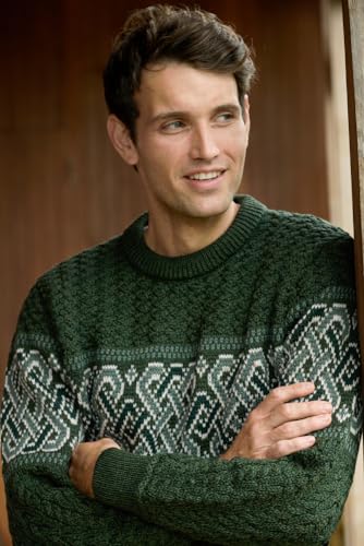 Aran Crafts Unisex Jacquard Sweater 100% Merino Wool, Made in Ireland2