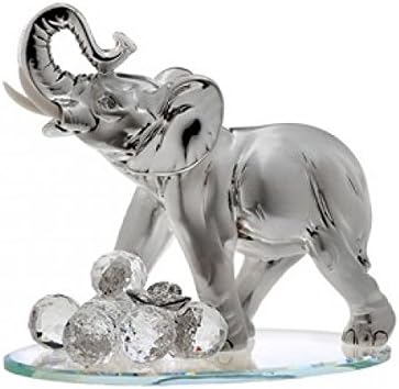 Made in Italy Crystal Huge Elephant Argento 925 Silver w/ Swarovski Figurine