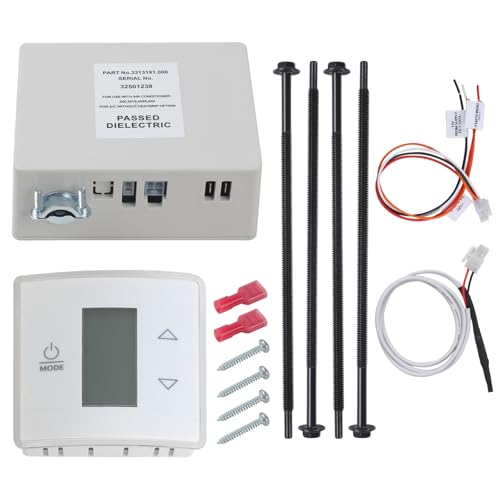 Image of 3316230.700 RV Wall Thermostat with Relay Box Heating /Cool for Dometic for RV /Camper Conditioners 3316230.000 with White Ct Wall Thermostat