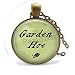 Produktbild bab Garten-Wortspiel Zitat Gartenhacke Bienen-Anhänger Gärtner-Schmuck Geschenk für Gärtner Lustiges Zitat Gartenhacke Halskette Bibelzitat Anhänger religiöse Halskette