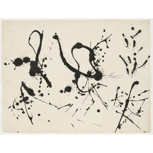 Art moderne Jackson Pollock Sans titre 6 Toile tendue décoration murale salon 71x96 cm